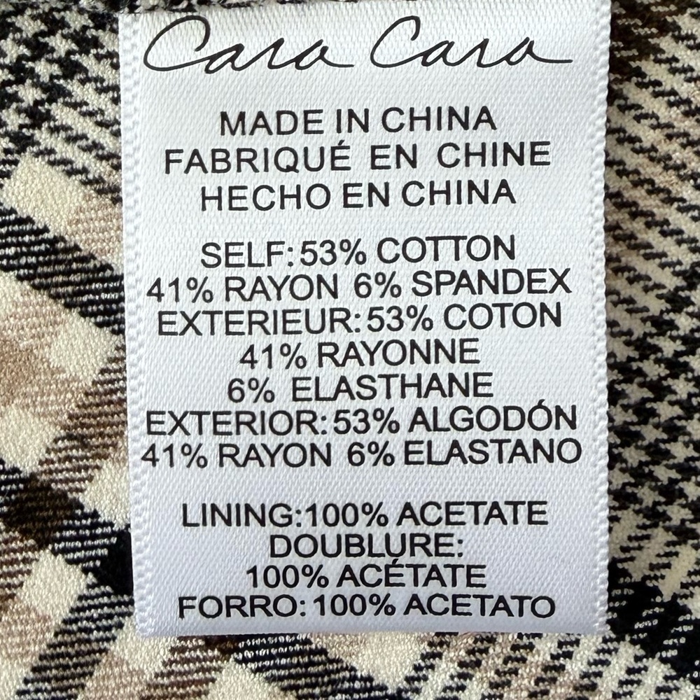 NEW Cara Cara Calypso Belt Midi Dress Raymond Plaid Gray Multi US 6 UK 10 - Picture 10 of 14